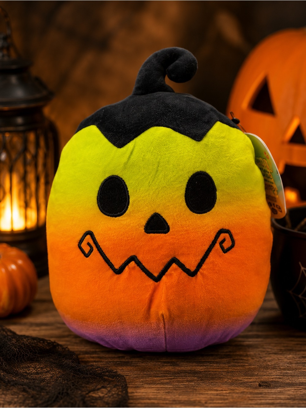 New with Tags Squishmallow Johan Ombre Pumpkin‎ Plush Toy Halloween Edition
